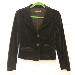 Hudson jeans brown velvet blazer size S